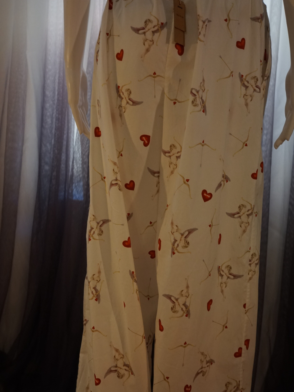 SKIMS Cupid Cotton Poplin Angels PJ Pants XS NWT